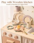 Robud 4-set 29pcs Wooden Play Kitchen Set Toy Dishes   Cutlery For Pretend Play