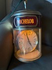 Vintage Michelob Beer Medallion Motion Rotating  Clock Bar Light Sign  Works