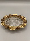 Vtg Matson Hollywood Regency Daisy Ormolu Crystal Insert Soap Dish