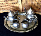 5 Piece Silver Plated Mini Tea Set   Vintage   India