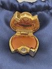 Estee Lauder   2004 Solid Perfume Compact    Good Luck Horseshoe   Both Boxes