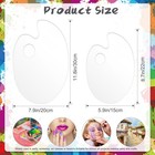 2 Pcs Clear Acrylic Paint Palettes 11 8 X 7 9 And 9 8 X 5 9 Inch Set
