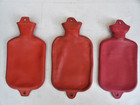3 Vintage Rubber Hot Water Bottle Bag Red  Crest Goodyear Faultless  Display