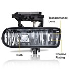 For 1999 2000-2006 Chevy Suburban Tahoe  Bumper Fog Lights Smoke Driving Lamps