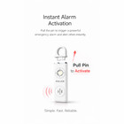 Police Personal Safety Alarm Rechargeable Led Flashlight Self Defense Keychain