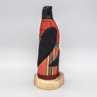 Navajo Folk Art-crow In Red By Ray   Orleen Lansing-native American