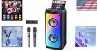Wireless Karaoke Machine   Bluetooth Speaker With Disco Lights     Portable Fun 
