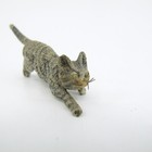 Cat Stalking Or Playing Vintage Vienna Austrian Cold Painted Bronze Geschutz
