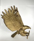 Vintage Brass Flying    extended Talons Eagle    Finial  Statue Figure