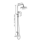 8  Brushed Nickel Shower Faucet Set Rainfall Spout Round Head Brass Valve Tap
