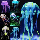 6pcs Jellyfish Aquarium Decoration Artificial Glowing Effect Fish Tank Ornaments