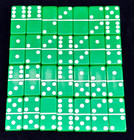 Vtg Rich Green Thick Dominoes Bakelite Catalin Usa Box   Paperwork Mcm 1 3 Lbs