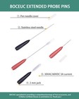 Boceuc Electrical Back Probe Needles  8pcs Kit Black  Red