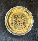 Gold Crypto Coin 24k Gp 39mm Rare Limited Edition  