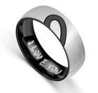  i Love You  Couple s Matching Wedding Bands Heart Cz Stone Promise Stainless 