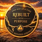     3 Year Sobriety Coin Aa Chip  Alcoholics Anonymous Recovery Medallion Token