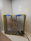 Vtg Eskimo Metal Box Fan Classic Yellow green 3-speed Heavy-duty Floor window
