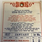 Vintage 1937 Calendar Inspirational Sayings Religious 7    X 4 1 2    Complete