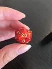 Chx 27414 - Scarab Scarlet   Gold Polyhedral 7-die Set - Chessex Dice