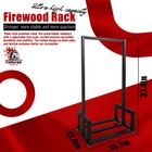 Firewood Log Rack Heavy Duty Black For Home Fireplace Decoration
