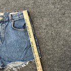 Cotton On Denim Shorts Womens Size 8 Blue High Rise Mom Fit Raw Hem Frayed