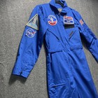 Vintage United States Space Camp Flight Suit Jumpsuit Blue Nasa Rocket Youth 16