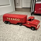 Texaco Red Toy Tanker Truck Buddy L Pressed Steel Gas   Oil Theme Advertising