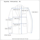 New Vtg Velvet Dinner Jacket 46l Paisley Peak Lapel Dual Vent Tuxedo Jacket