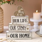 Conelist 4 Pcs Farmhouse Table 6 X 1 7 X 1 3 Inches  Light Brown And White