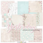 Double-sided Scrapbooking Paper Set 12 x12   6 Sheets  Yesterday  Lemoncraft