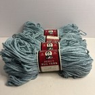 Vintage Aunt Lydia   s Heavy Rug Yarn Lot Of 4 Aqua 218a Rayon Cotton Nos