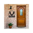 Custom Metal Bat Address Sign - Personalized Bat Wall Art Decoration Home