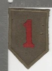 Black Back British Made Us Army 1st Infantry Division Patch Inv  K0112