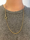 Vintage 18k Yellow Gold 3 0 Mm Curblink Watch Chain 23 5 Inch