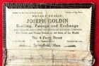 Antique Joseph Goldin Russian-american Immigrant Banking   Passport Wallet
