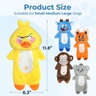5pcs Dog Squeaky Toys No Stuffing Plush Dogs Chew Toy For Small Medium Large Dog