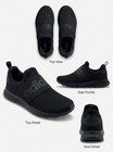 Adidas Boys Black Mesh Slip On Athletic Shoes Breathable Low Top