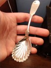 Antique 1800s American Coin Silver Spoon W  Scalloped Bowl  19 Grams 