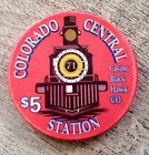  5 Colorado Central Station Veterans Day Vietnam War Casino Chip - 1997    
