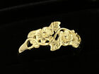 R010 Lovely Genuine 9ct Solid Gold Flower Blossoms   Leaves Ring In Your Size