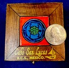 El Viejo Arte Cabo San Lucas  Wood Tile Inlay  Miniature Trinket Box