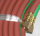 1 4 X 50 Twin Welding Hose Grade T For Propane Or Lp   Oxygen W B-size Fittings