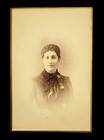 Antique Vintage Photo Cabinet Card Portrait Beautiful Lady Woman Black Dress