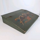 Vintage Wood Box Writing Table Lap Secretary Desk American Eagle Green Yorkraft