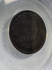 1859 Canada Large Cent Bronze Coin Narrow 9 Graded Vg 10 By Anacs