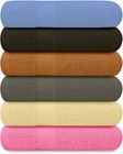 100  Cotton Bath Towels27x54inch 6 Pack Shower Towels Light Weight Ultra Absorbe
