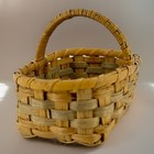 Miniature Signed American Primitive Splint Oak Harvest Basket 5    X 4    Folk Art