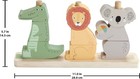 Fisher-price Wood Baby Toy Stack   Sort Animals  10 Wooden Pieces For Developmen