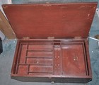 Vintage Wooden Toy Train Storage Box Custom Built Estate Find