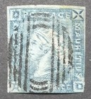 Mauritius Qv Classic 1859 2d Blue  sg39  - Used  Nicely Repaired -   950